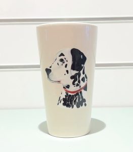 Dalmation portrait on cup
