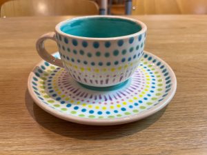 Painted Cup and Saucer