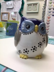 Hand Painted Ceramic Owl