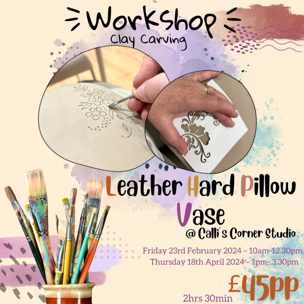 Pillow Vase Carving and Painting Paint Your Own Ceramics