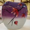 Ceramic Ombre and Floral Pillow Vase