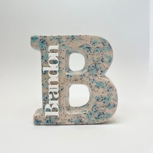 Ceramic Letter And Acrylic Name Plaque- Northern Lights