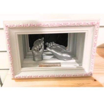 Pink 3D Display Box With Silver Casts